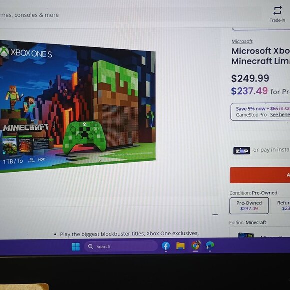 Minecraft Xbox One S. Good working condition. Factory reset. - Picture 10 of 13